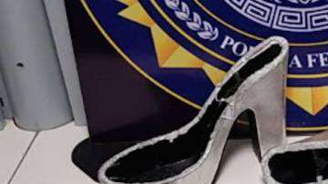 Calzado lleno de droga