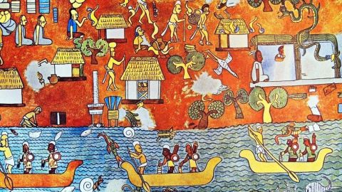 Murales de 1600 años en el templo maya de Chichén Itzá todavía tienen colores vibrantes.