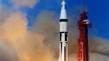 Apolo 7 despega en Cabo Kennedy el 11 de octubre de 1968.