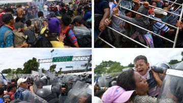 Son cientos de inmigrantes centroamericanos que buscan entrar a México para llegar a EEUU