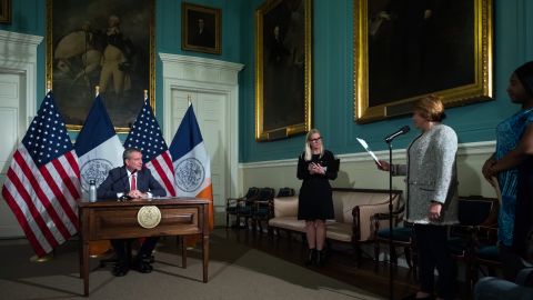 Mayor Bill de Blasio holds a public hearing on Intro. 954-A, allowing individuals to change the sex designation on their birth records to conform with their gender identity. City Hall. Tuesday, October 02, 2018. Credit: Ed Reed/Mayoral Photography Office.