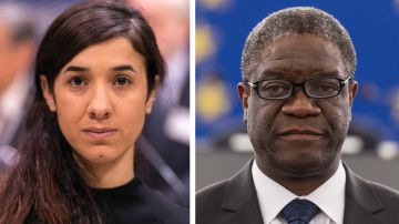 La activista iraquí por los derechos humanos Yazidi Kurdish y el médico congoleño Denis Mukwege