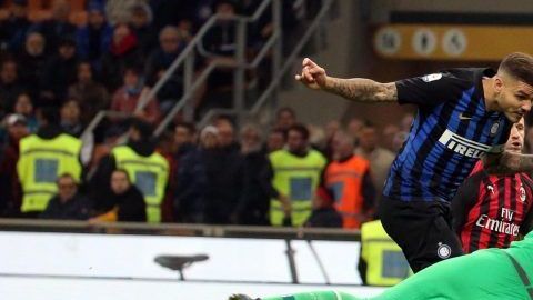 El argentino Mauro Icardi le dio el triunfo al Inter de Milán. (Foto: EFE/EPA/MATTEO BAZZI)