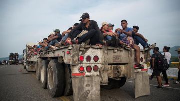 Los migrantes siguen su camino hacia la Ciudad de México.