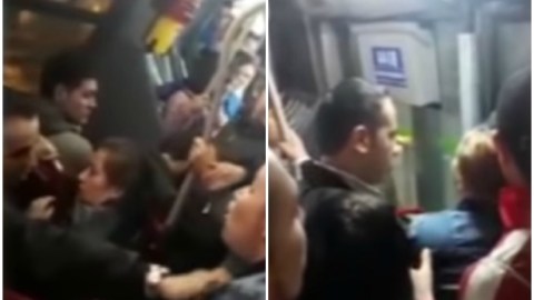 La esposa casi jala por los pelos a la amante.