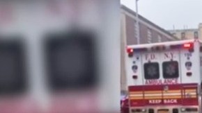 Ambulancia atrapada en la congestión vial