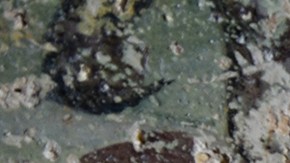 Dos cortadores de piedras en un fresco hallado en Beit Ras.