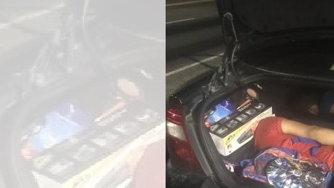 Los tres inmigrantes fueron encontrados en un maletero.