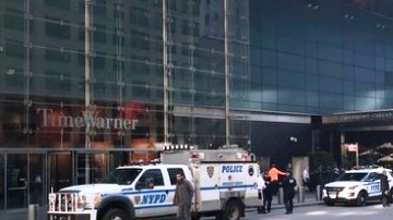NYPD en la sede de CNN, en Columbus Circle