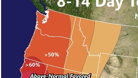 El mapa del clima esta semana. NWS
