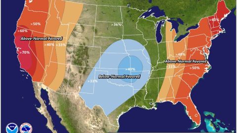 El mapa del clima esta semana. NWS