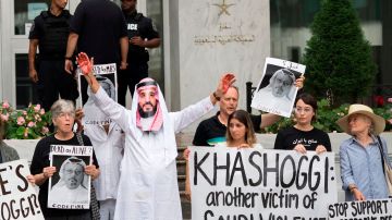 Activistas realizaron protestas frente Embajada de Arabia Saudita en Washington
