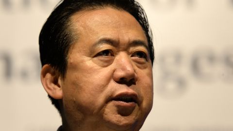 El gobierno de China afirma que investiga a Meng Hongwei.