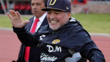 Diego Armando Maradona director técnico de Dorados de Sinaloa. (Foto: Imago7/Erick Saavedra)