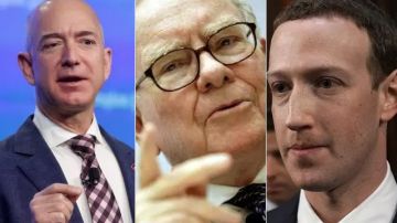 Jeff Bezos, Warren Buffet y Mark Zuckerberg están en la lista de los que más dinero perdieron.