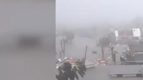 Impacto inicial de Michael en  Mexico Beach, Florida.
