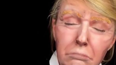 Maquillarse como Trump puede resultar en "esto".