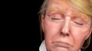 Maquillarse como Trump puede resultar en "esto".