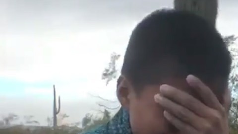 Los inmigrantes se entregaron a la Patrulla Fronteriza.