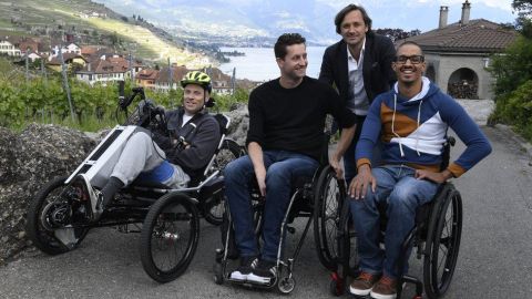 Image caption
Sebastian, Gertan y David se han beneficiado del trabajo del doctor Courtine.