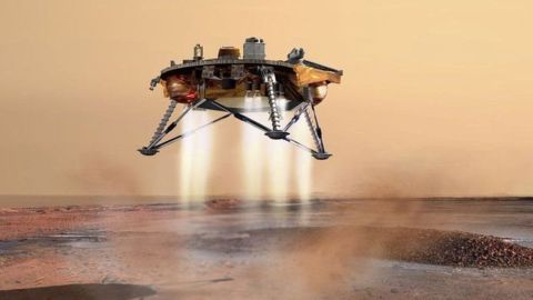 InSight entró en la atmósfera marciana a 19,800 km por hora.