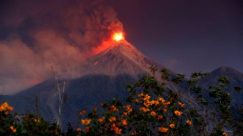 Volcán de Fuego en Guetamala