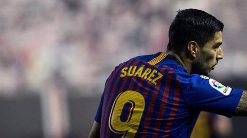 Luis Suárez celebra tras marcar el gol del gane ante el Rayo Vallecano. (Foto: EFE/Rodrigo Jiménez)