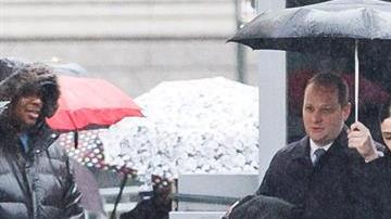 Coronel  a su llegada a la corte de Brooklyn este martes, primer día del juicio contra “El Chapo”.