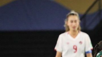 Celebración de la jugadoras de México que ya están en la final de la Copa Mundial Femenina Sub-17.