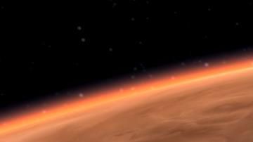 Un artista ilustra la entrada de InSight en Marte.