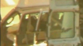 La víctima iba frente al volante de esta van