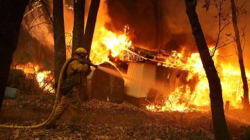 Algunos bomberos tienen más de 24 horas peleando contra las llamas.