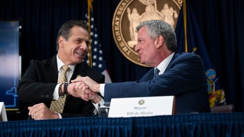 Cuomo y De Blasio celebraron ayer la llegada de Amazon ante la prensa