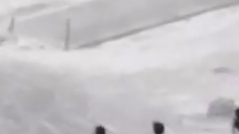 El momento que los inmigrantes se entregaron. Captura