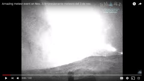 El fragmento del cometa se vio como gran bola de fuego en el sureste de España.