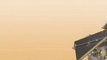 Vista simulada del módulo de aterrizaje InSight de NASA.