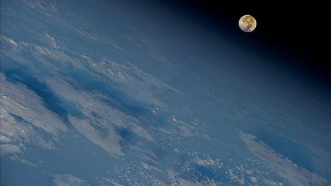 La Luna vista desde la Estación Espacial Internacional.
