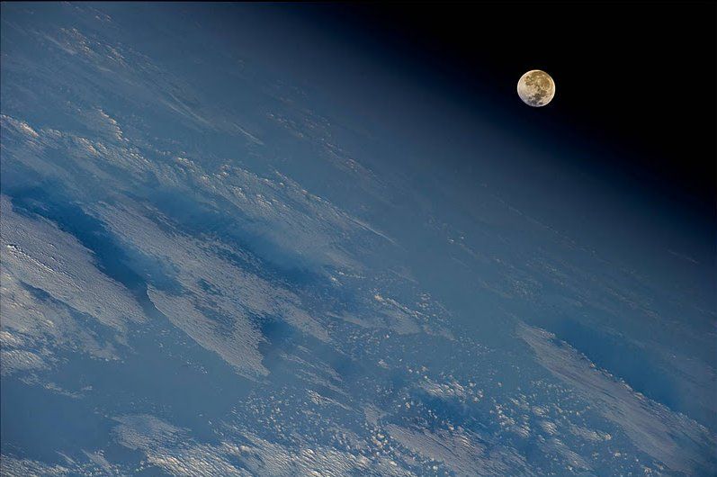 La Luna vista desde la Estación Espacial Internacional.