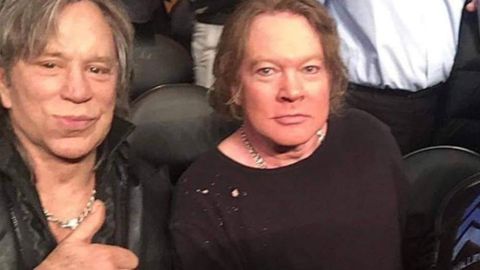 Mickey Rourke y Axl Rose