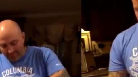 Un usuario de Twitter compartió el video del momento en que le entrega a su padrastro los papeles de adopción.