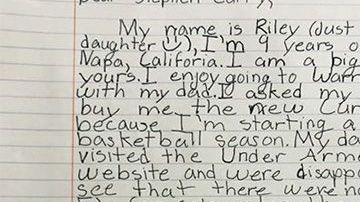 Carta de una pequeña fan del baloncesto a su ídolo.