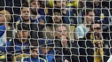 El jugador de River Lucas Pratto celebra el gol del empate contra Boca en la final de la Copa Libertadores.