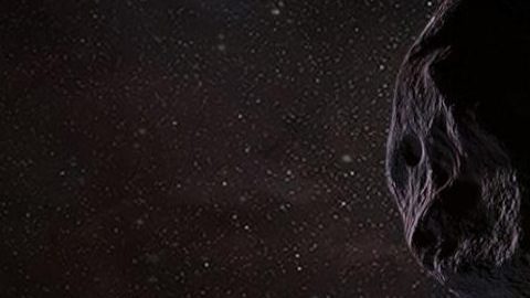 Una representación artística de New Horizons visitando Ultima Thule.