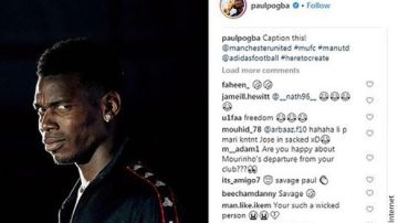 Paul Pogba hizo una polémica publicación en Instagram en contra de Mourinho