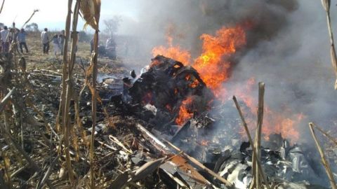 Se desplomó el helicóptero donde viajaba la gobernadora de Puebla.