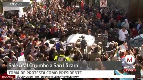 AMLO se dirige a San Lázaro.