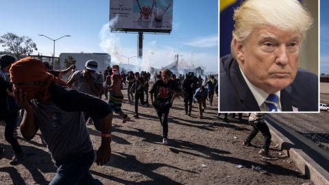 El 25 de  noviembre, la Patrulla Fronteriza lanzó gases a un grupo de inmigrantes que intentó cruzar la frontera.