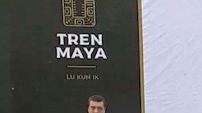AMLO en la presentación del tren Maya.