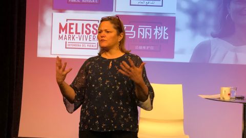 Melissa Mark-Viverito durante el foro con los medios étnicos.