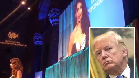 Mal Clooney habló sobre la libertad de prensa.
